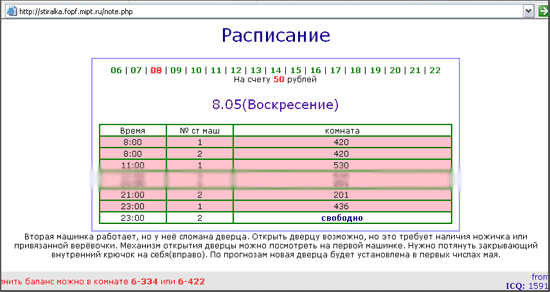 Сайт стиралки общаги №6